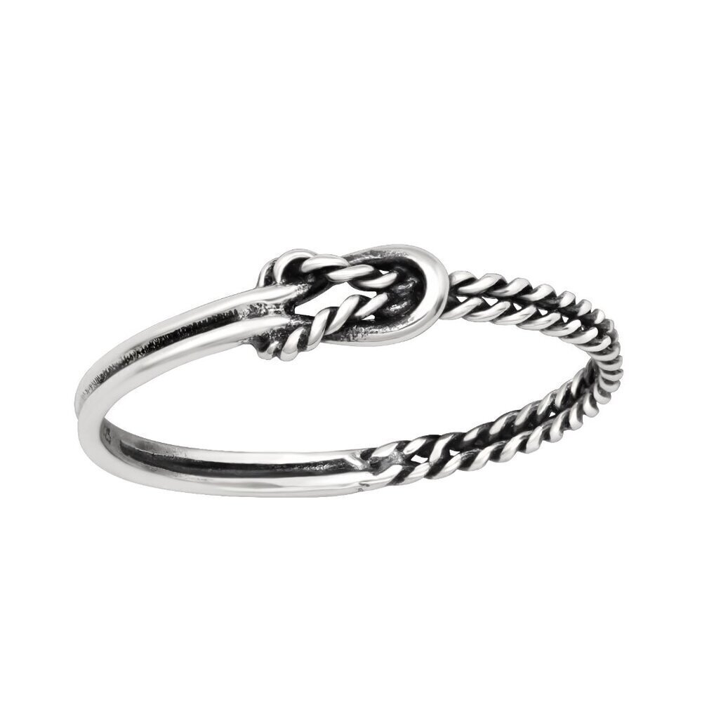 Sterling Silver Knot Ring | Dainty 925 Band 7mm